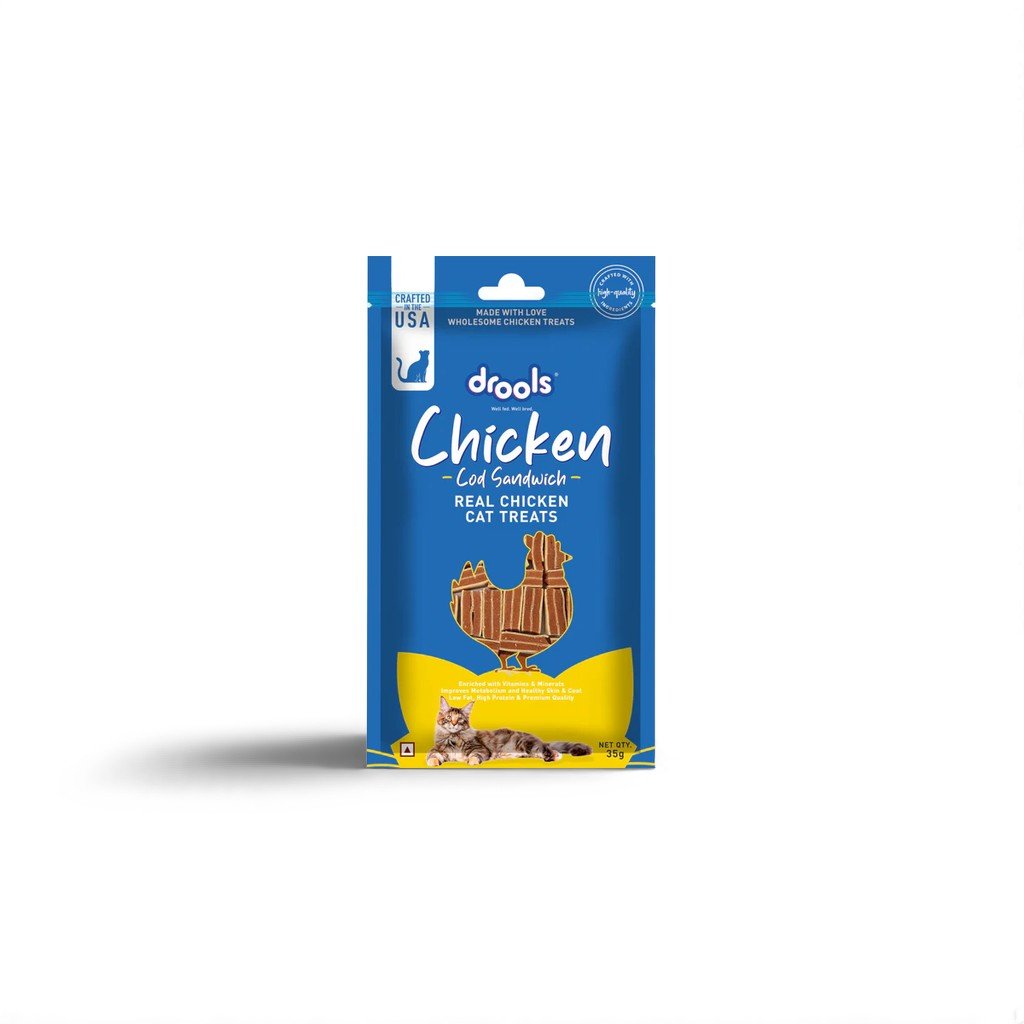 Drools Chicken Cod Sandwich Cat Treats 35g