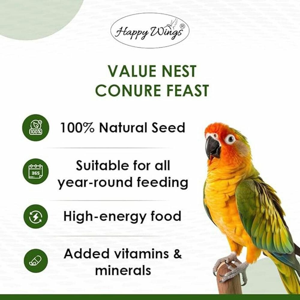 Happy Wings Premium Bird Food for Conure 500 GR_1