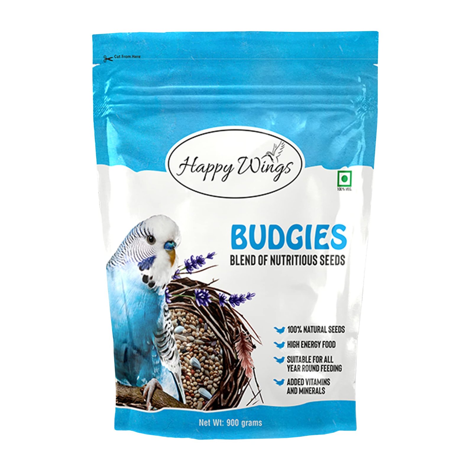 Happy Wings Premium Bird Food for Budgies 250 GR_0