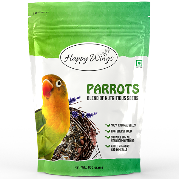 Happy Wings Premium Bird Food for Parrot 900 GR