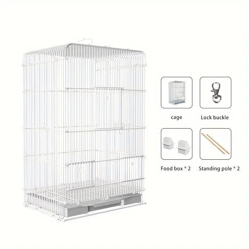 CH Birds Cage L White 48*37*92 CM_1
