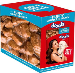 Drools Wet Food Puppy  Chicken & Liver Chunks Gravy 150g