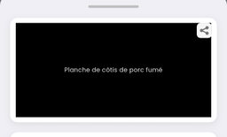 Planche de Cotis de porc fumé 
