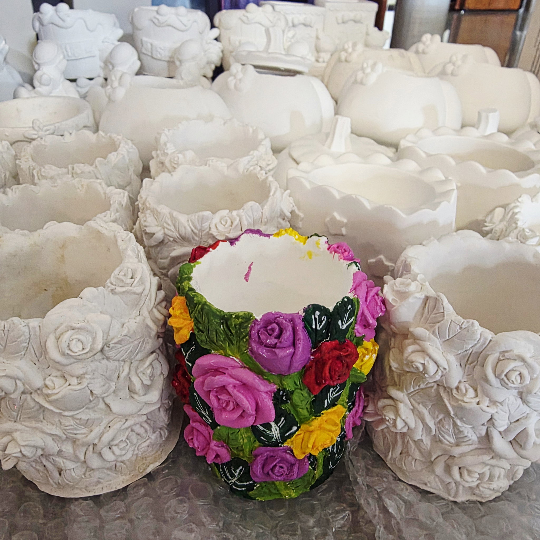 Wholesale Clay Stationary Holder Painting_1