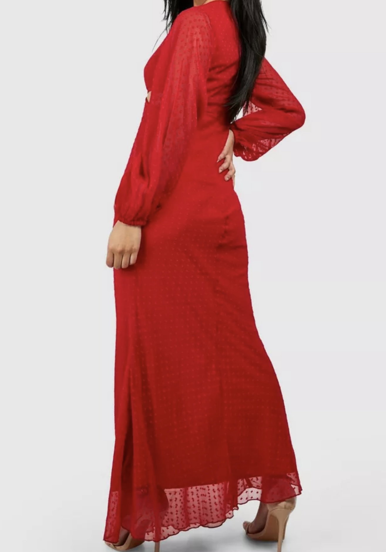Red Cut-out Dress_3