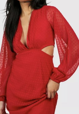 Red Cut-out Dress