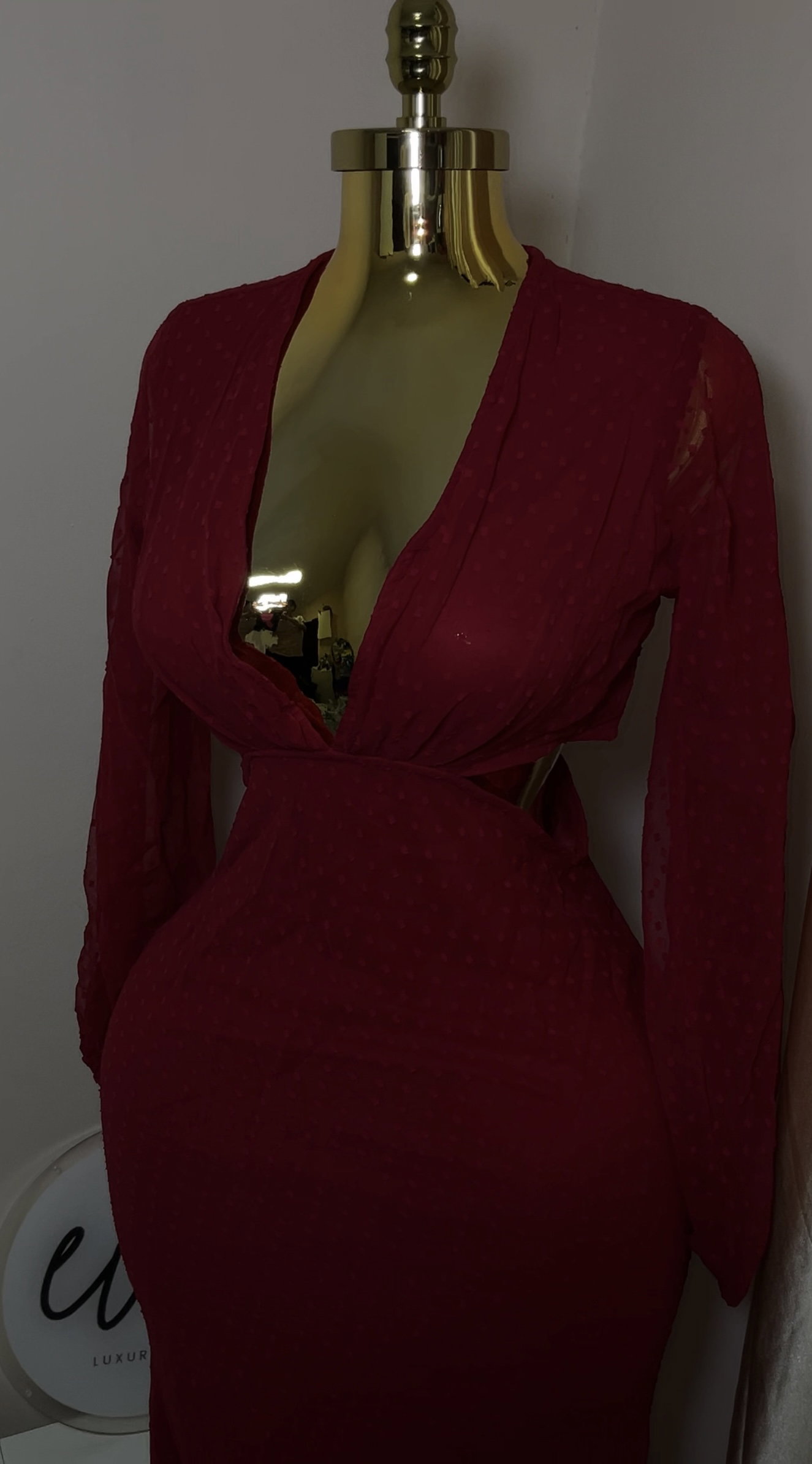 Red Cut-out Dress_1