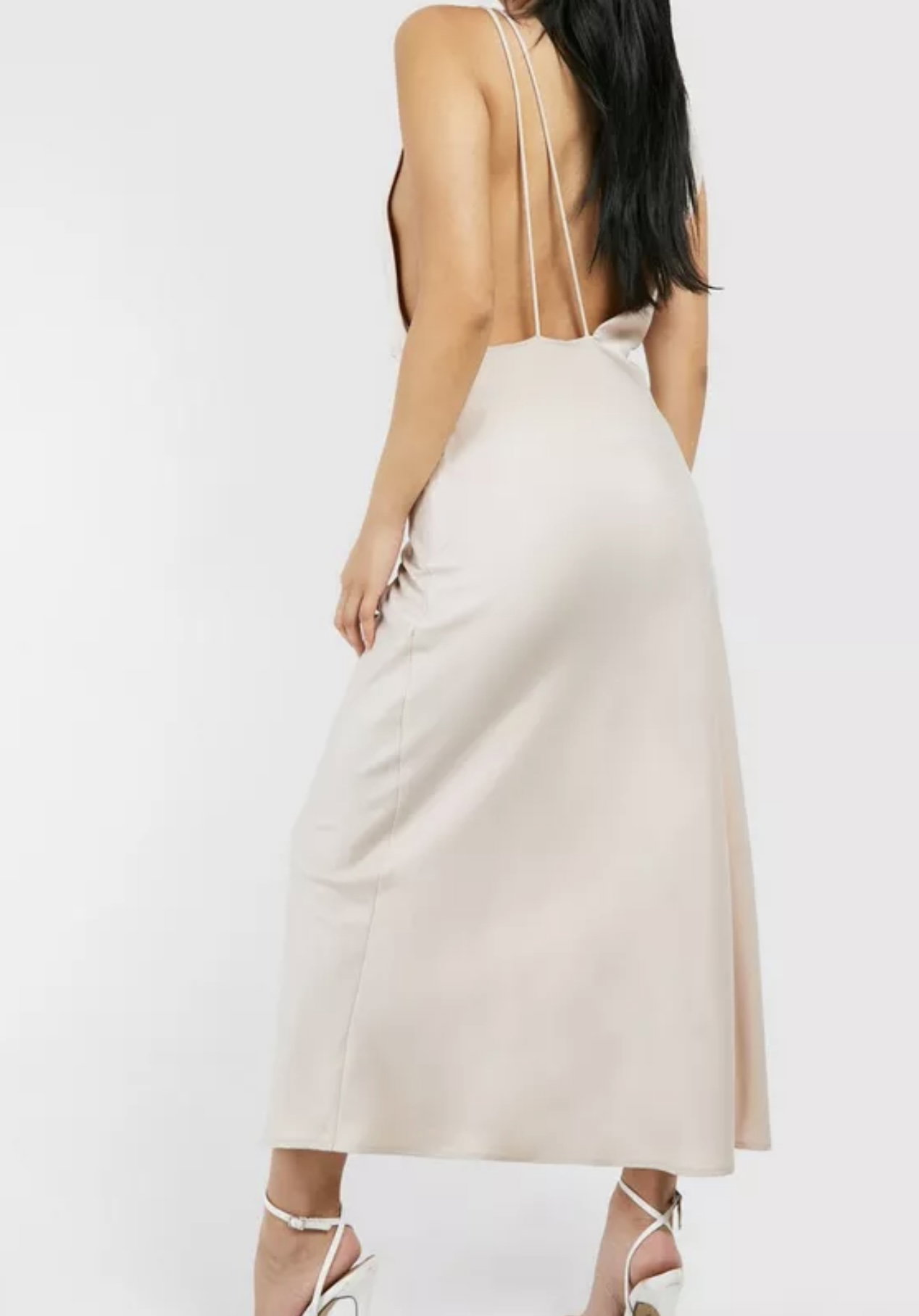 Cream Cowl Neck Dress_2