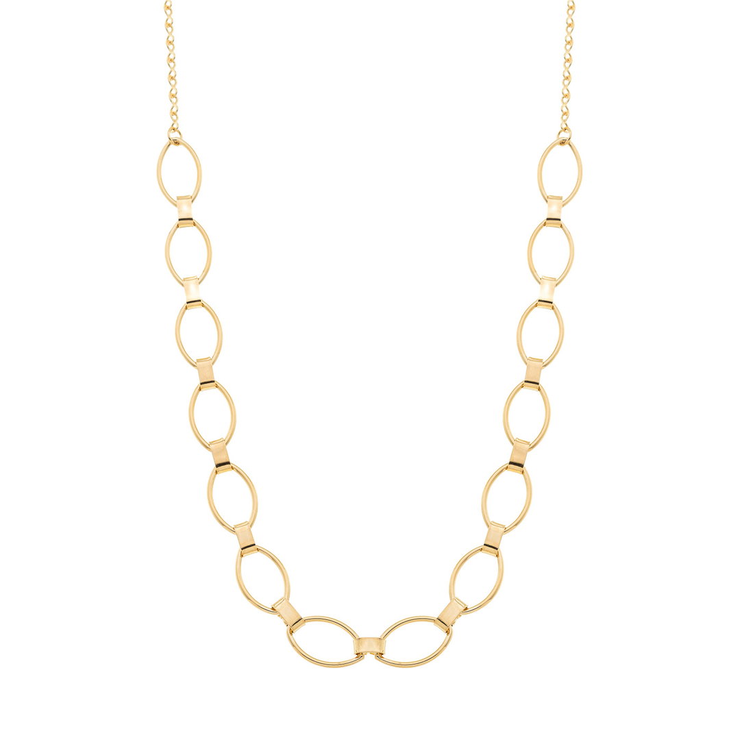 Choker com Navetes Vazados banhada a Ouro 18k