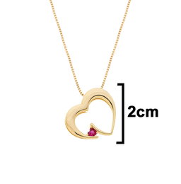Gargantilha Coração com Zircônia banhada a Ouro 18k