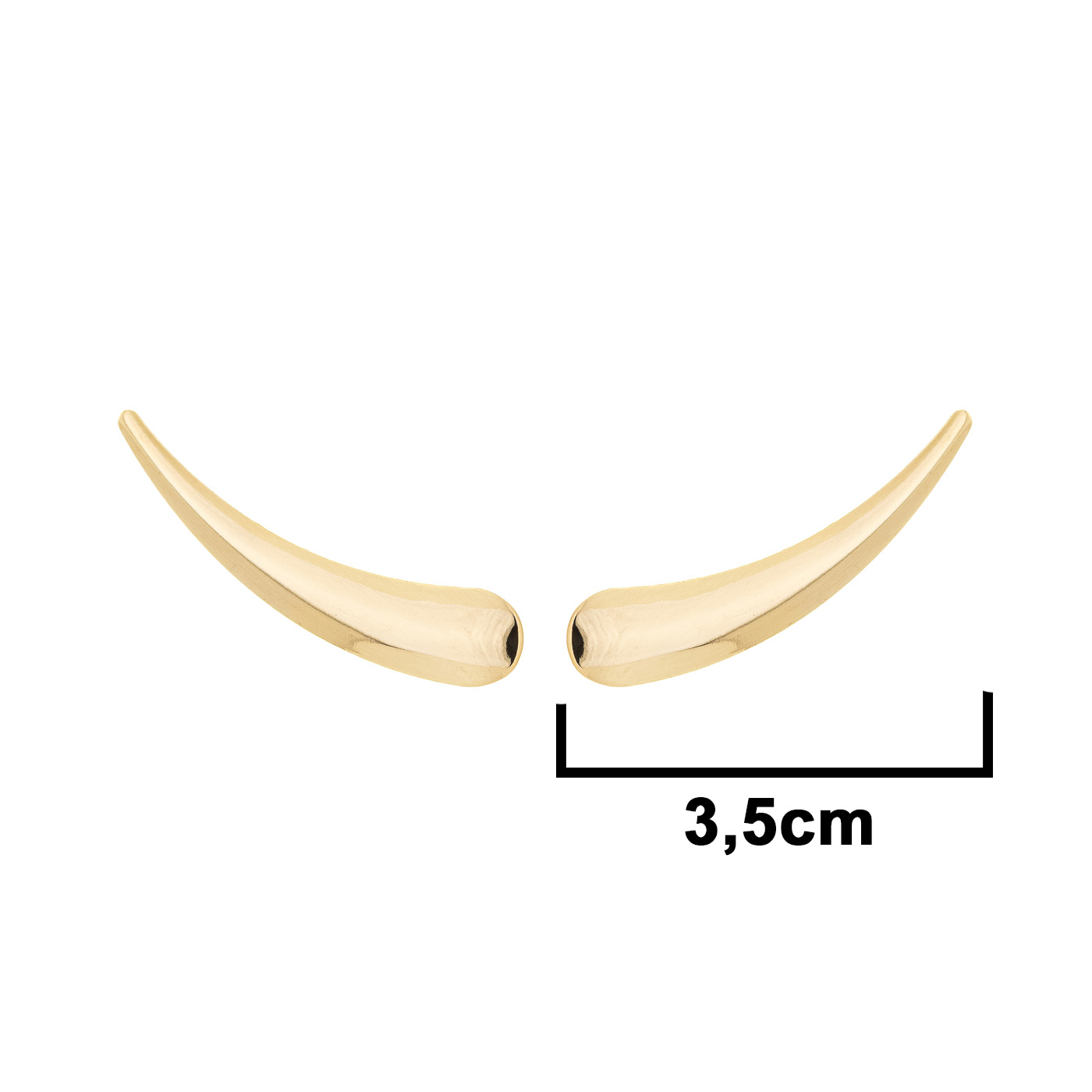 Brinco Gota Earcuff banhado a Ouro 18k_0