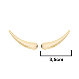 Brinco Gota Earcuff banhado a Ouro 18k