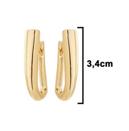 Argola Articulada Lisa banhada a Ouro 18k