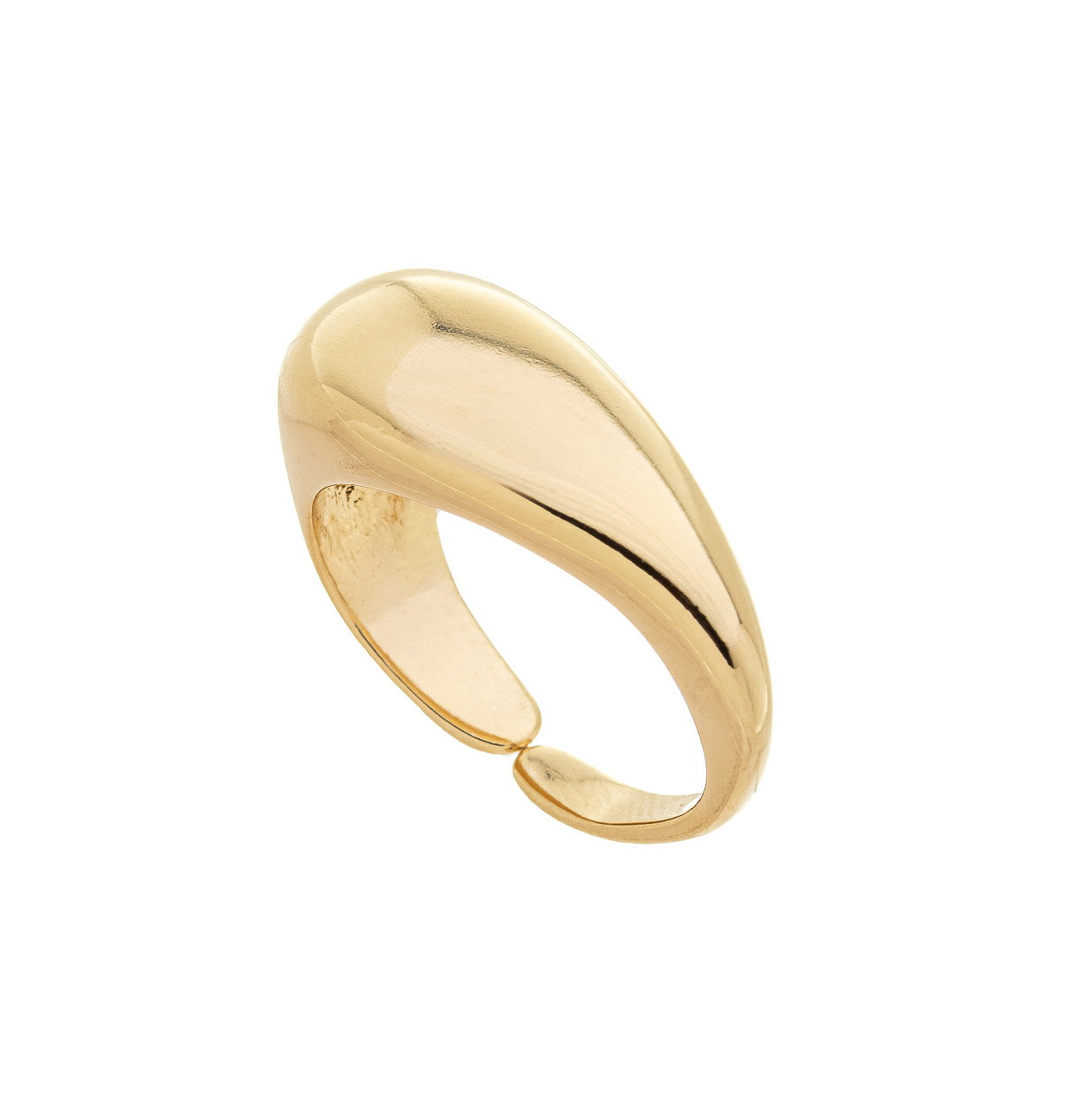 Anel Liso Ajustável banhado a Ouro 18k_0