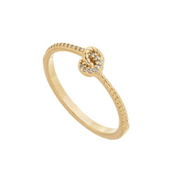 Anel Nózinho com Zircônias banhado a Ouro 18k