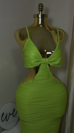 Lime Cut-out Dress