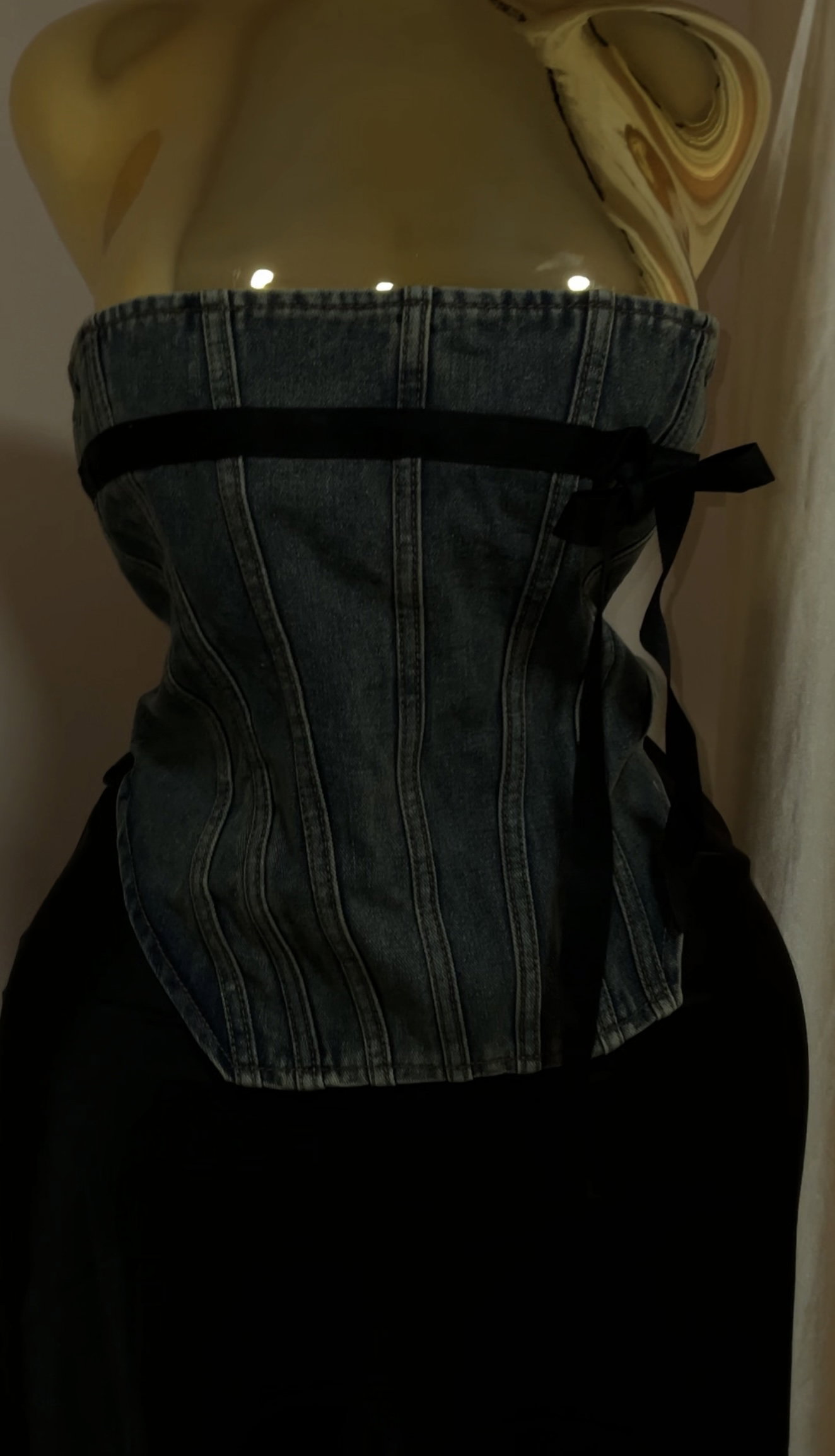 Denim Bow Top_1