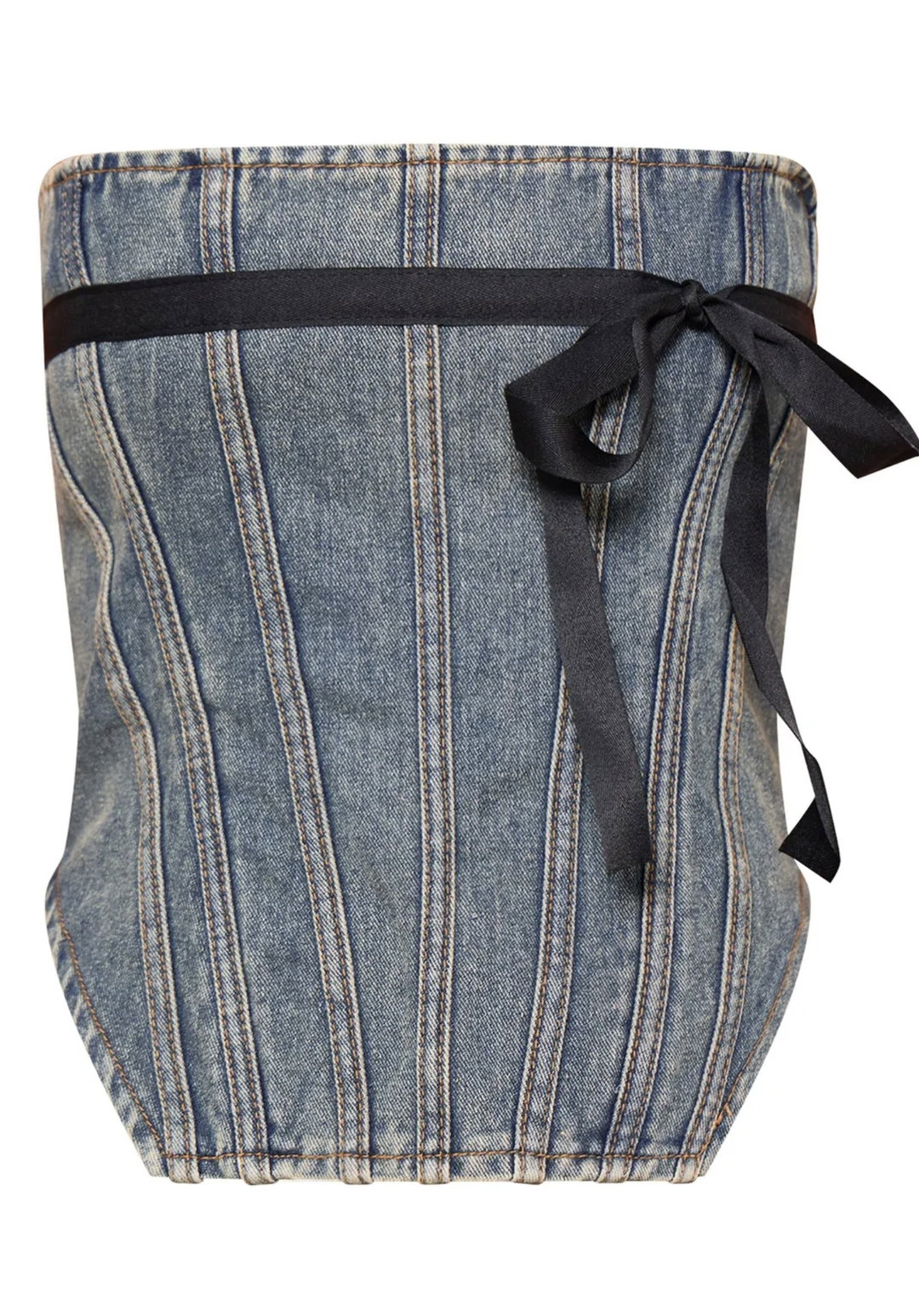 Denim Bow Top