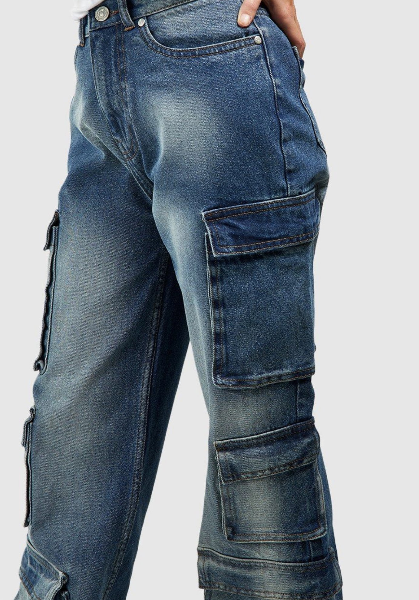 Denim Cargo Jeans_1