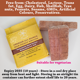CHERISH ALL BEINGS Emergency High Energy Biscuits 高能量紧急口粮饼干 100g (Expiry 2035)