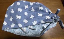Polar Bears Blue / Winter Frost Reversible Scrub Cap