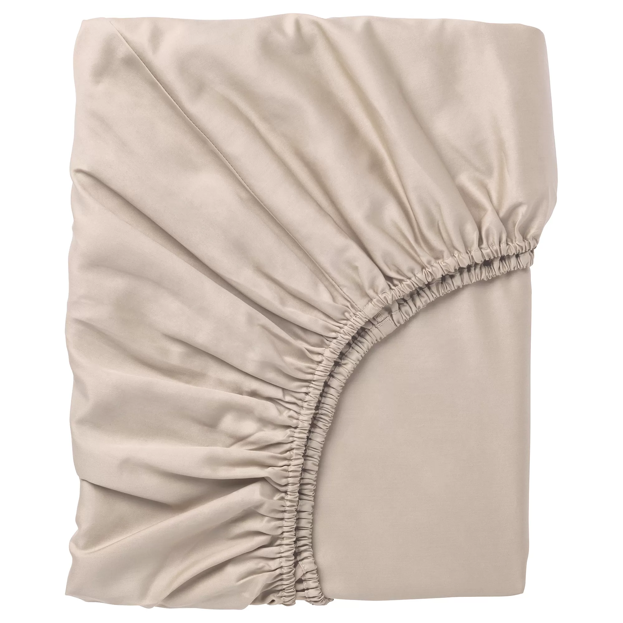 Fitted Bedsheet light beige IKEA NATTJASMIN 180x200 cm_0