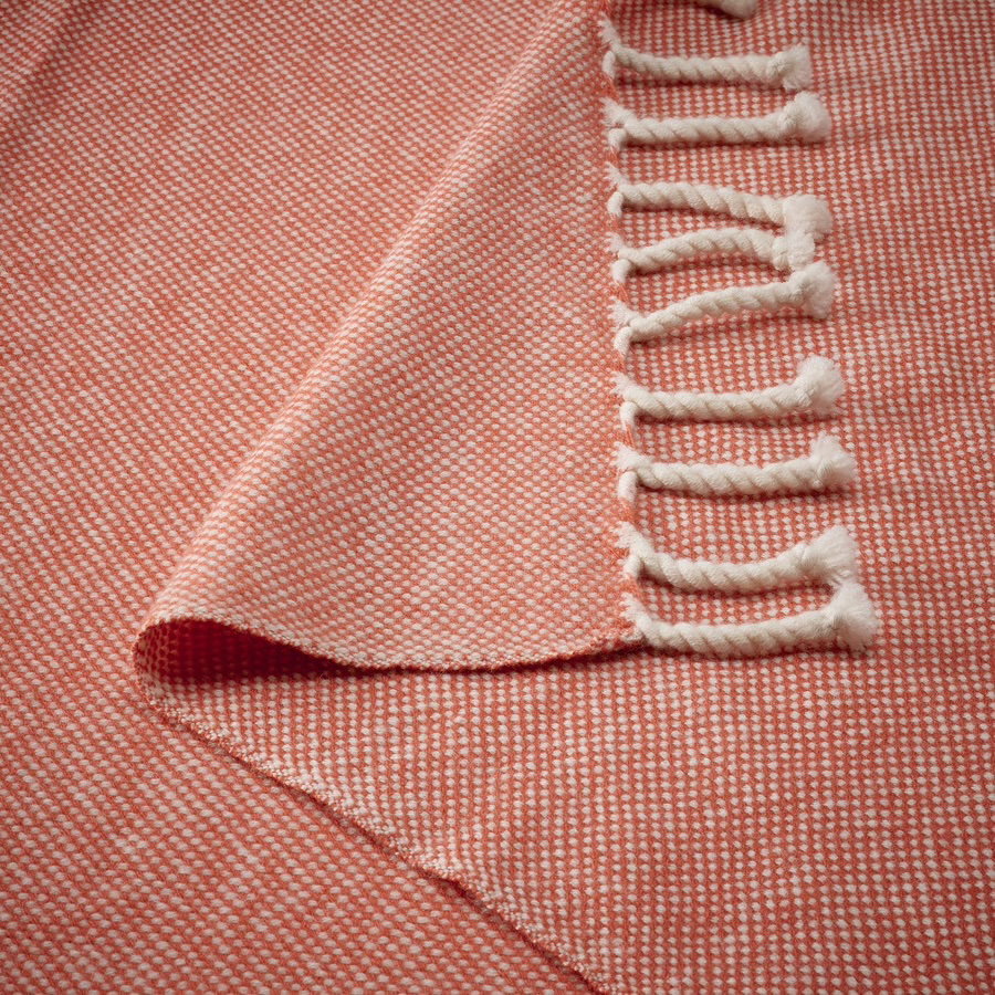 Throw red-brown/white 130x170 cm IKEA ULLTISTEL_1