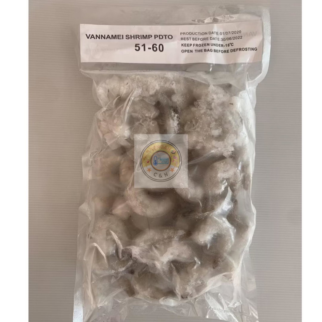Frozen Vannamei Shrimp 51/60 (Small-Medium size)