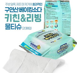 에파타클린업 구연산 베이킹소다 키친앤 리빙 물티슈 (20매)