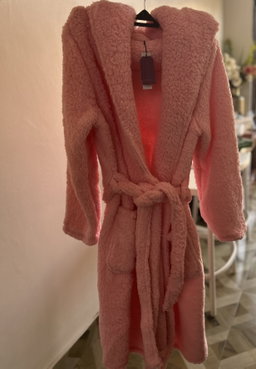 Shepa  knee length Hooded Robe 