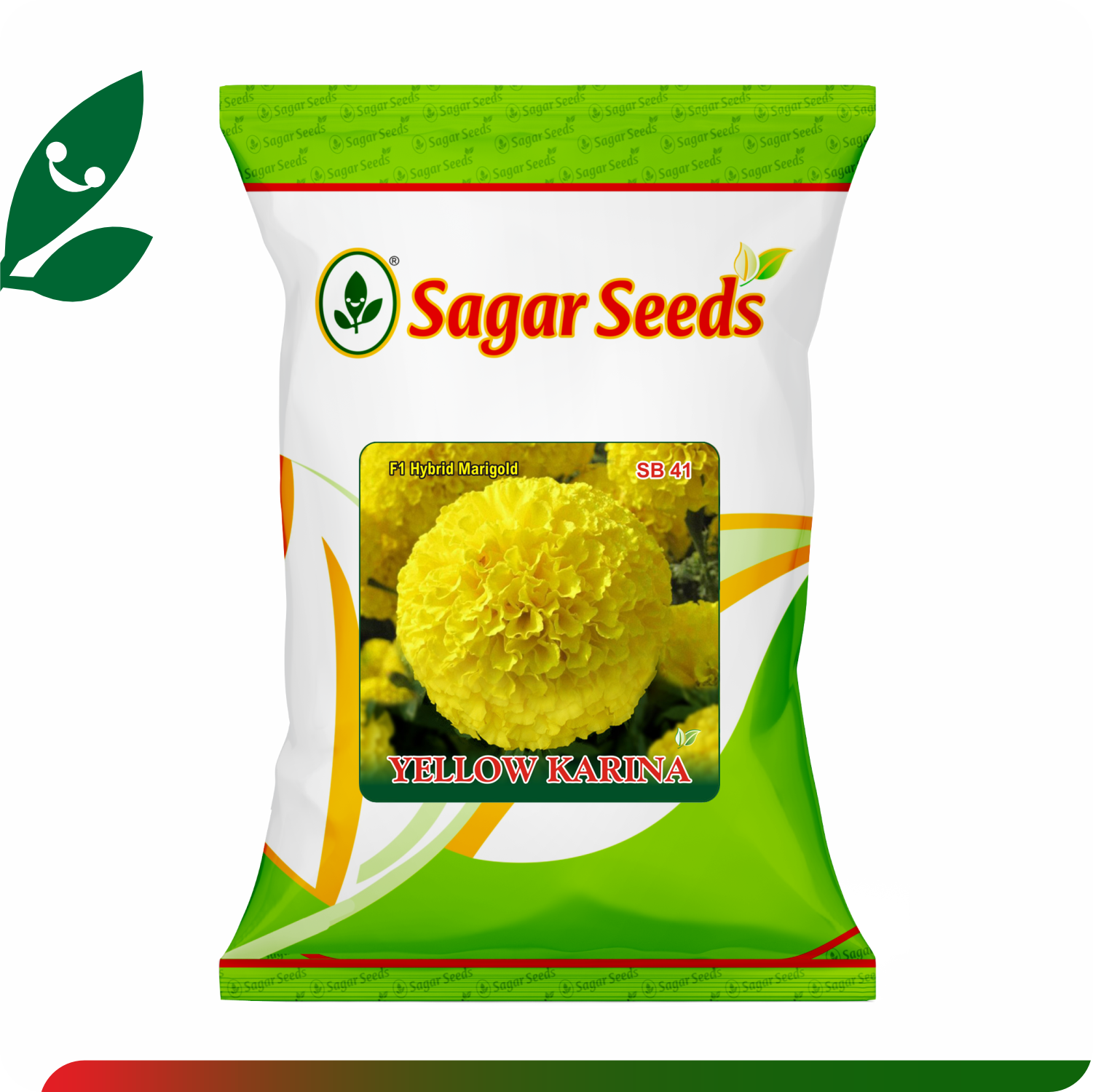 Sagar Yellow Karina F1 Marigold (1000 Seeds)_0