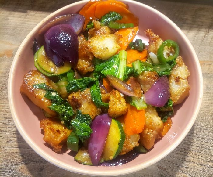 Poisson aux légumes