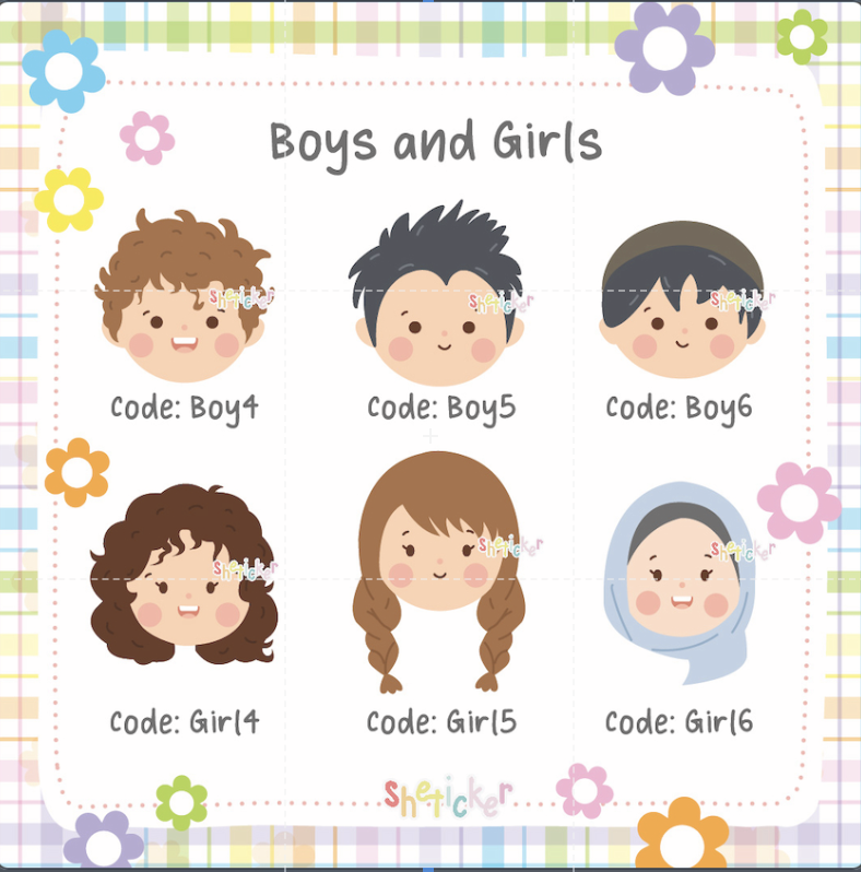 Stiker Karakter Boys and Girls_1