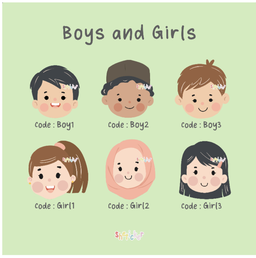 Stiker Karakter Boys and Girls