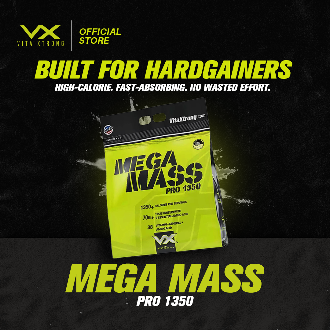 VITAXTRONG™ Mega Mass Pro 1350 (3lbs/ 1.4kg) | 70g Protein • 1350 kcal High Calorie Mass Gainer • Muscle & Weight Gain • Bulking [VX]_12