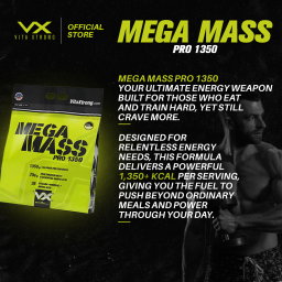 VITAXTRONG™ Mega Mass Pro 1350 | 70g Protein (12lbs/ 5.4kg) • 1350 kcal High Calorie Mass Gainer • Muscle & Weight Gain • Bulking [VX]