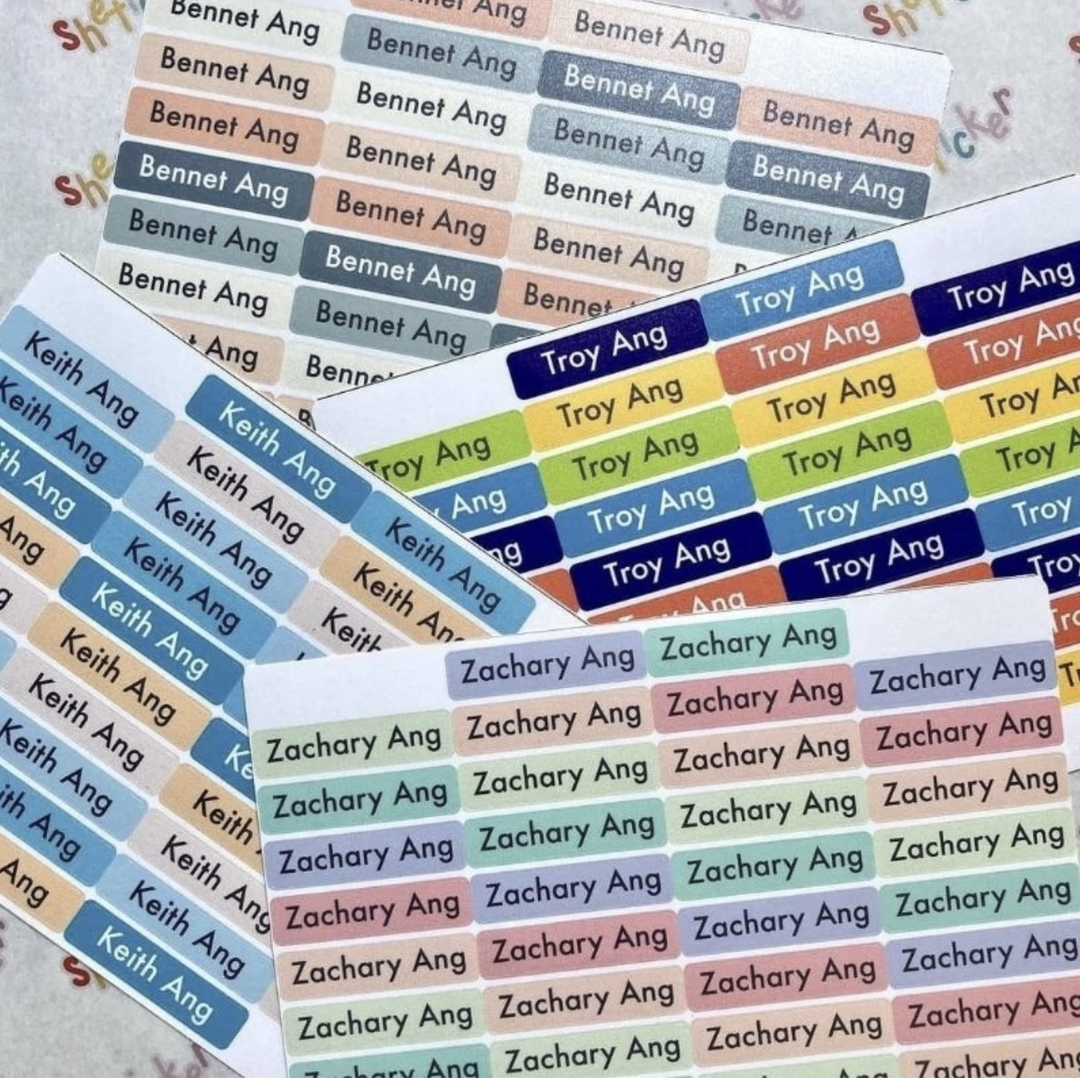 Stiker nama COLORSET