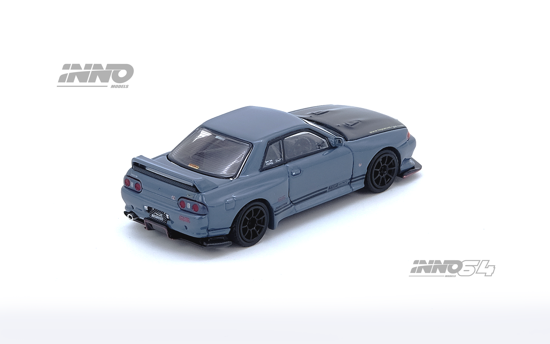 INNO MODEL 1/64 NISSAN SKYLINE GT-R (R32) TOP SECRET - STEALTH GREY_1