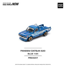 POP RACE MODEL 1/64 DATSUN 620 PANDEM - BLUE