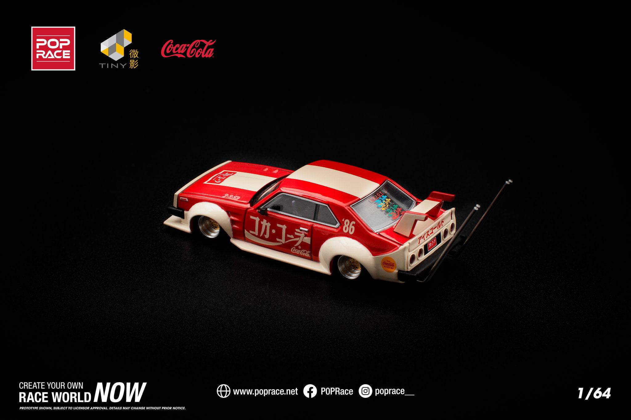 POP RACE MODEL 1/64 SKYLINE C210 KAIDO RACER (BOSOZOKU STYLE) - COLA JP_2