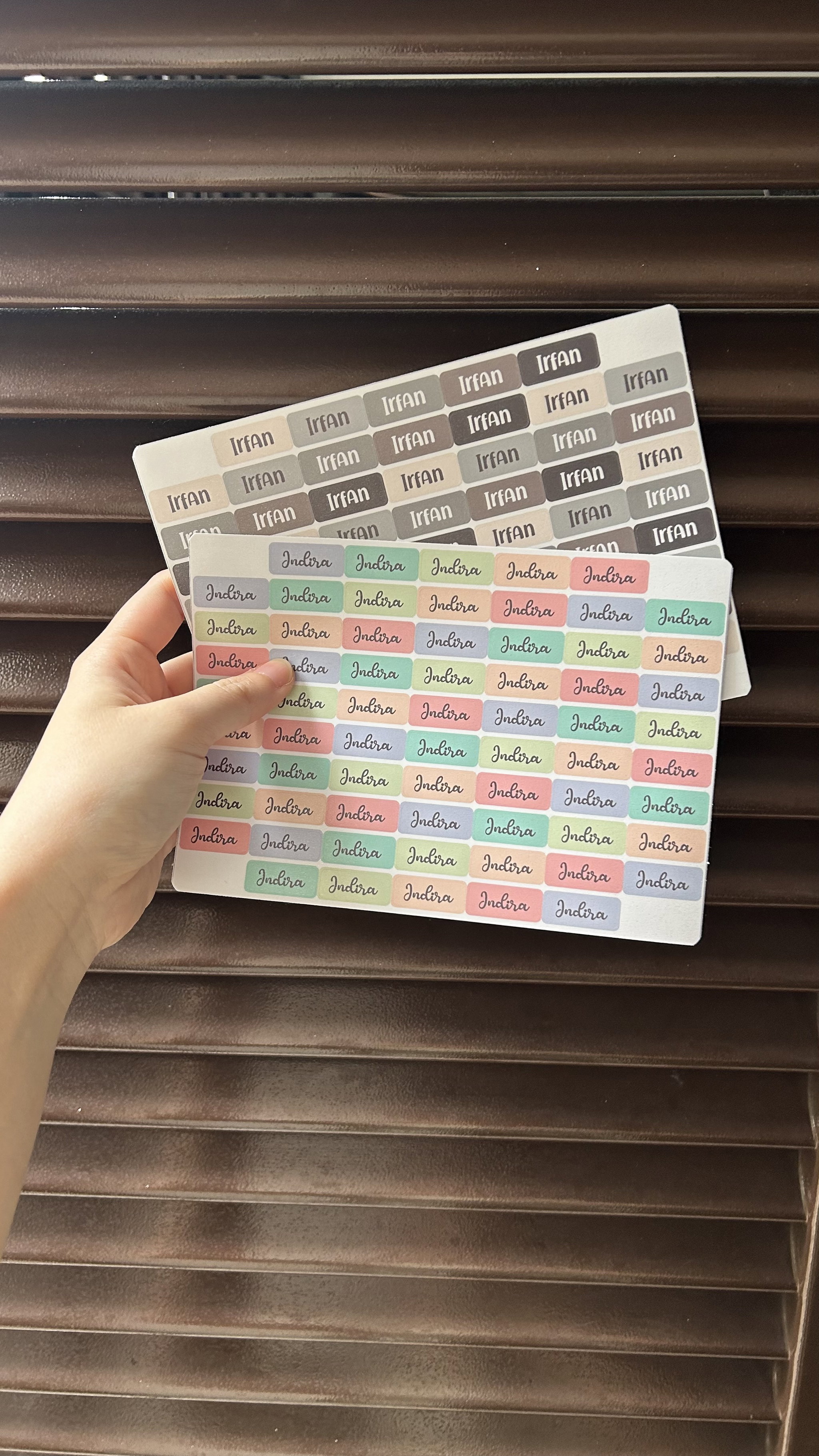 Stiker nama COLORSET_6