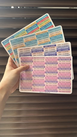 Stiker nama COLORSET