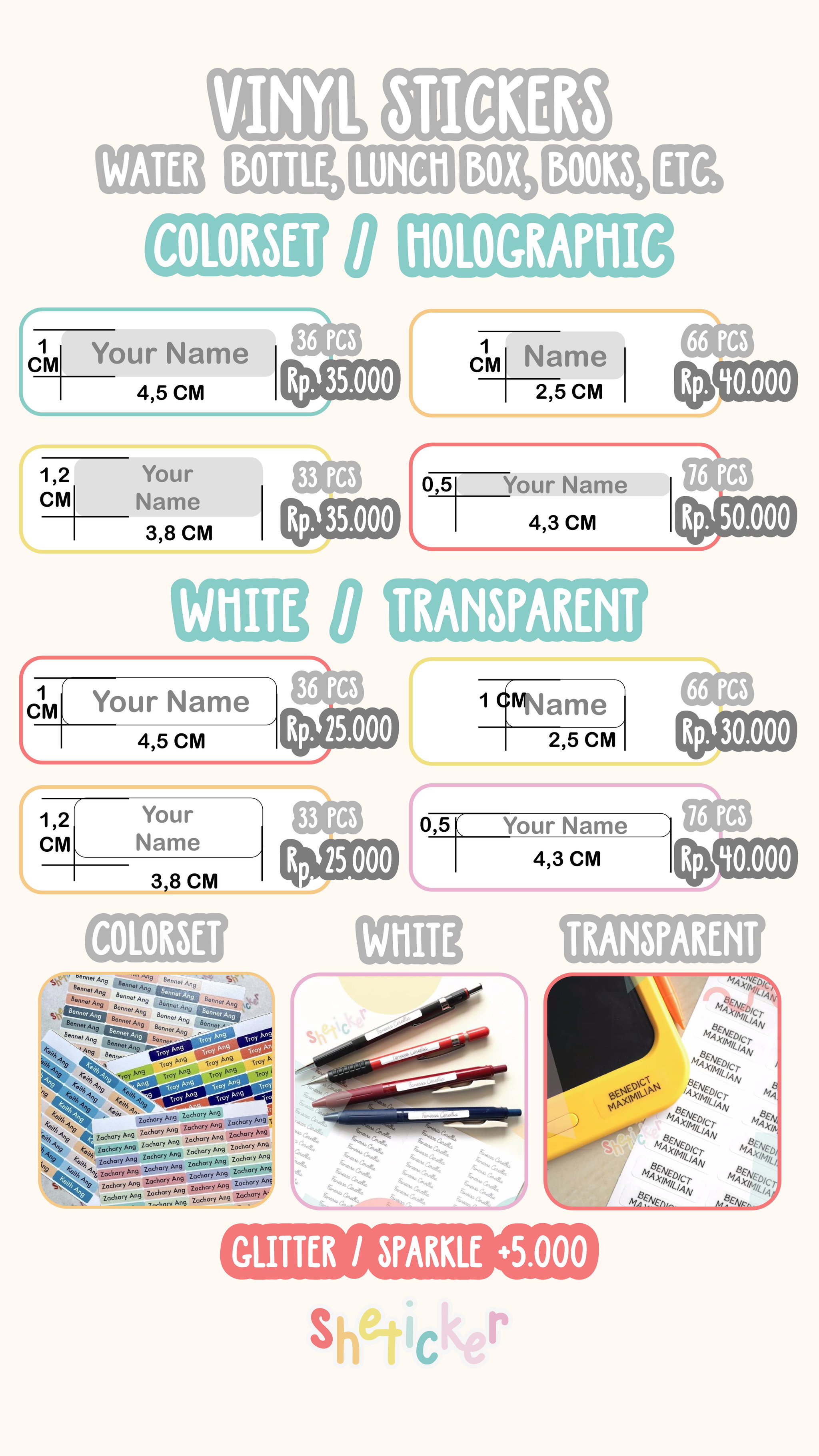 Stiker nama COLORSET_1