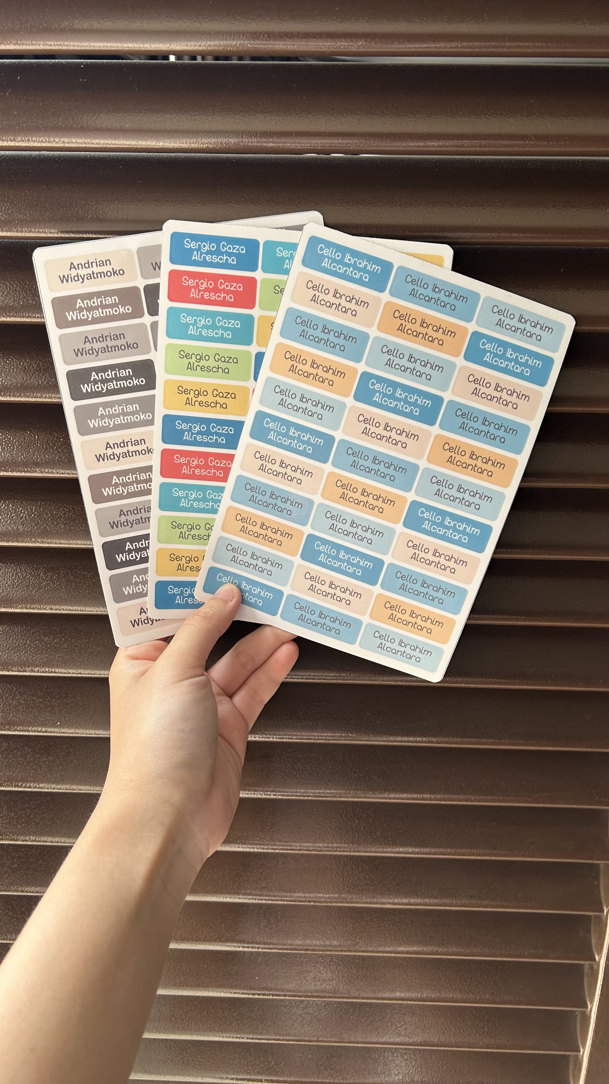 Stiker nama COLORSET_8