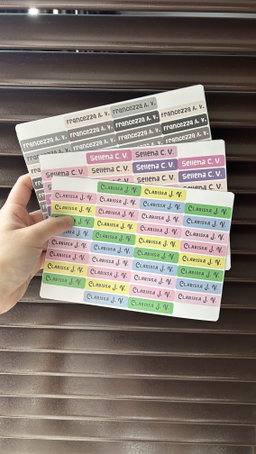 Stiker nama COLORSET