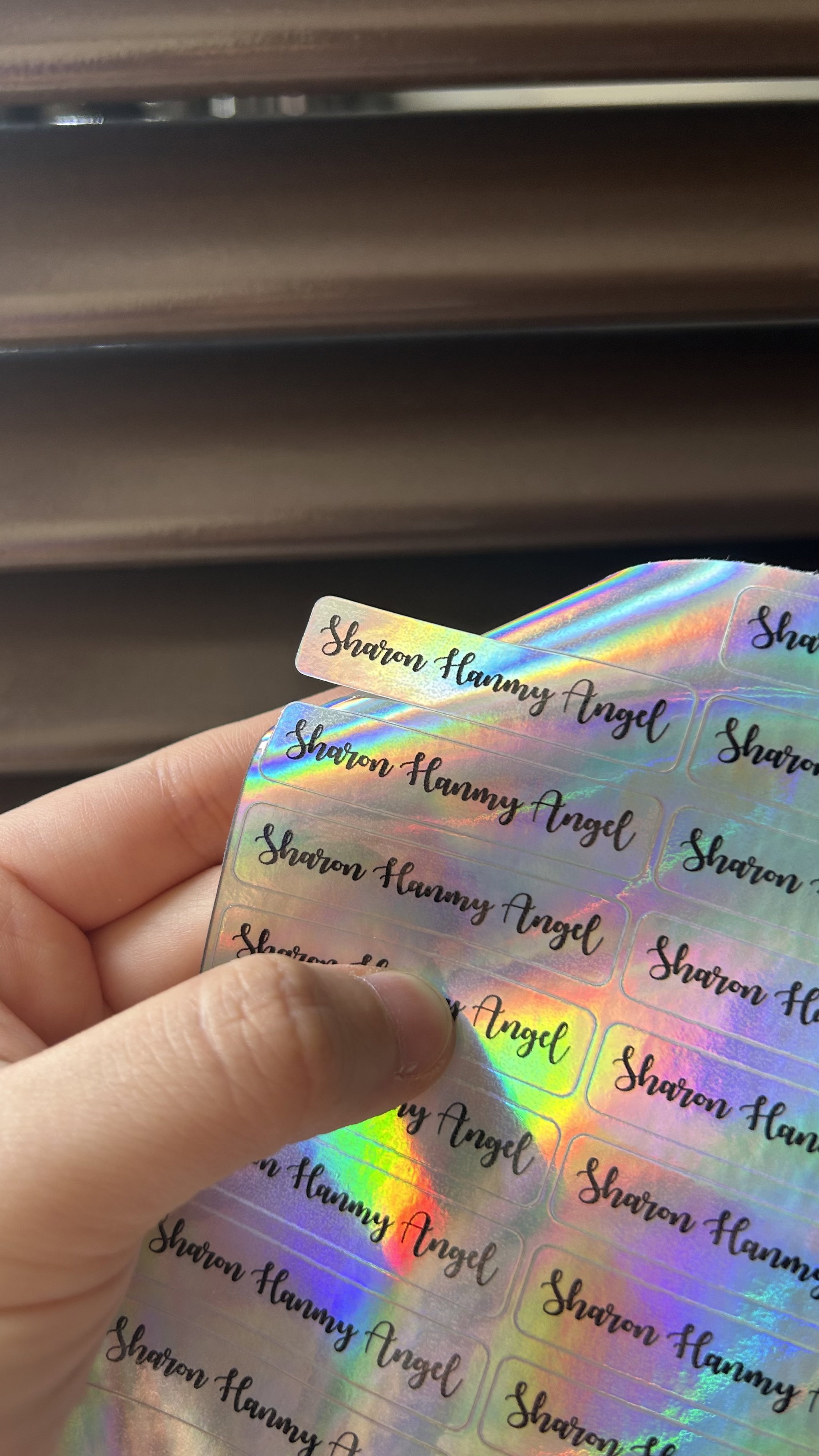 Stiker nama HOLOGRAPHIC_1