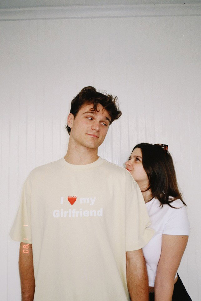I <3 my girlfriend Men's lemon Tee_0