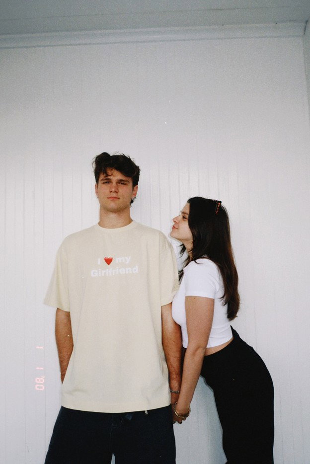 I <3 my girlfriend Men's lemon Tee_1