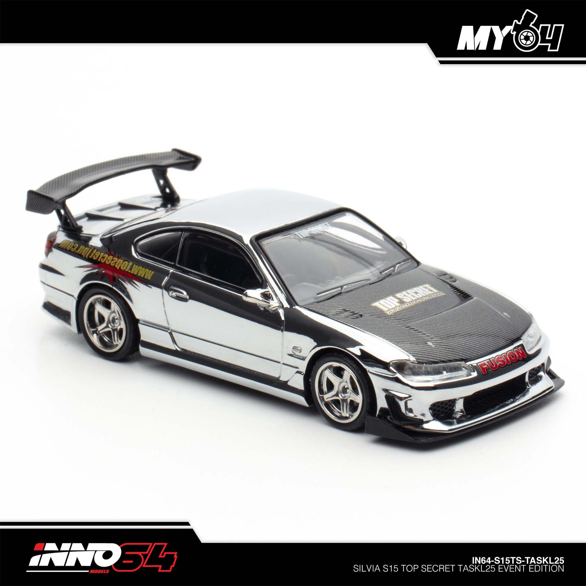 INNO MODEL 1/64 SILVIA S15 TOP SECRET - CHROME SILVER (TASKL25)_6