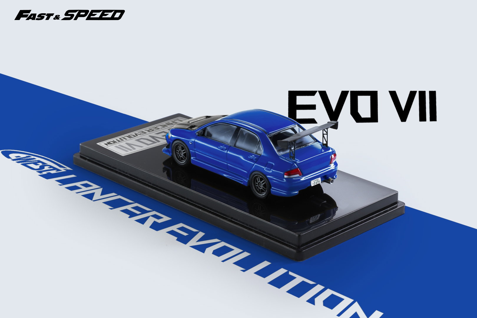 FAST SPEED MODEL 1/64 MITSUBISHI EVO 7 CARBON HOOD - C WEST_4